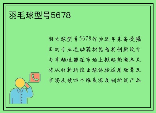 羽毛球型号5678